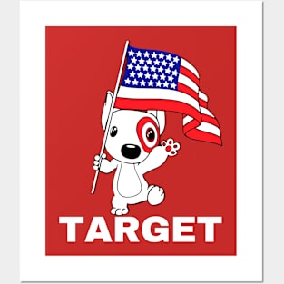 American Flag Dog Team Member Posters and Art